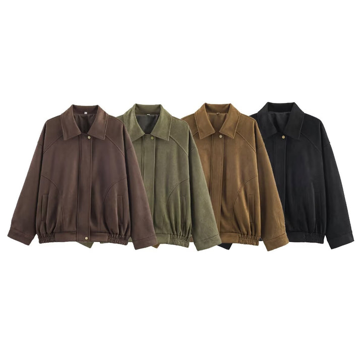 Ladies Oversized Jacket in high-quality faux leather Lune London