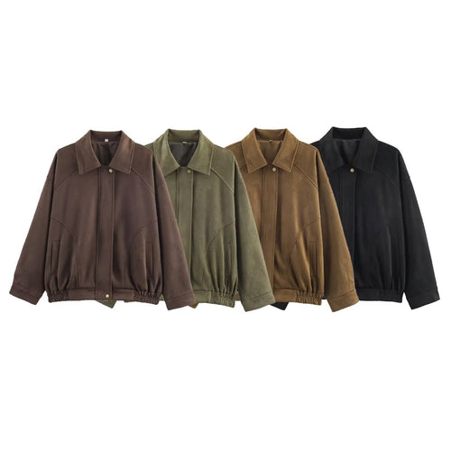 Ladies Oversized Jacket in high-quality faux leather Lune London