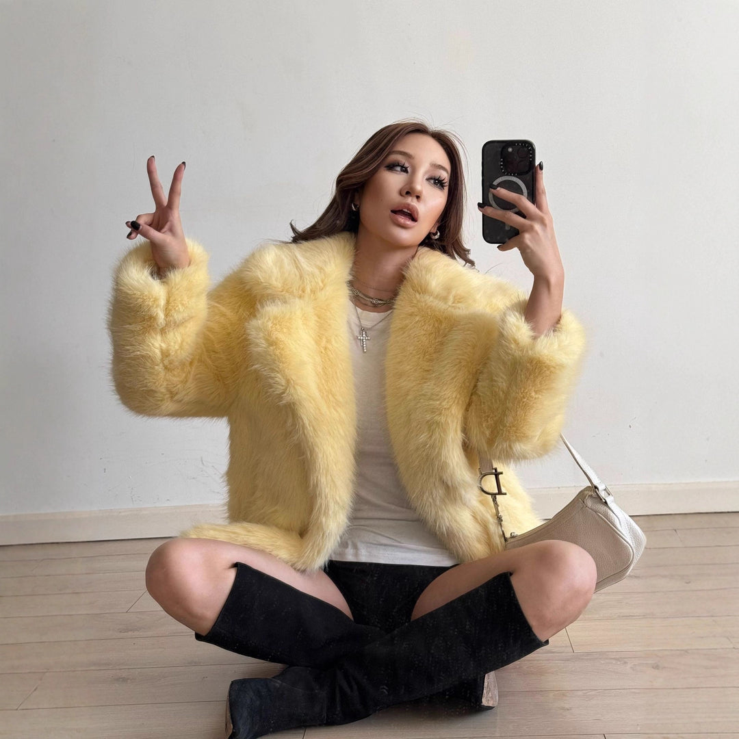 Ladies Luxury Faux Fur Jacket Lune London