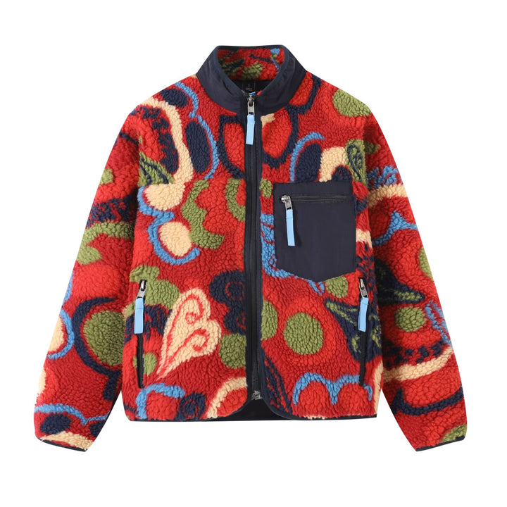 Veste en polaire colorée pour femmes avec col haut et poches pratiques Chic & Stil