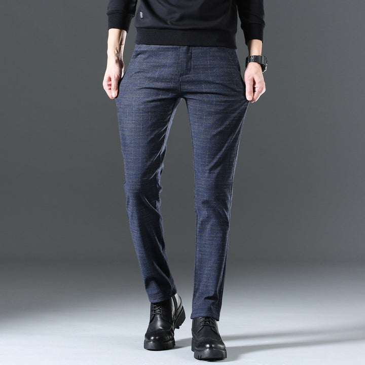 Modern chino trousers for men with elastic waistband and side pockets Lune London