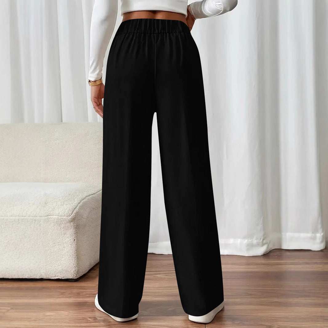 High-waisted flared pants for women with elegant button details Lune London