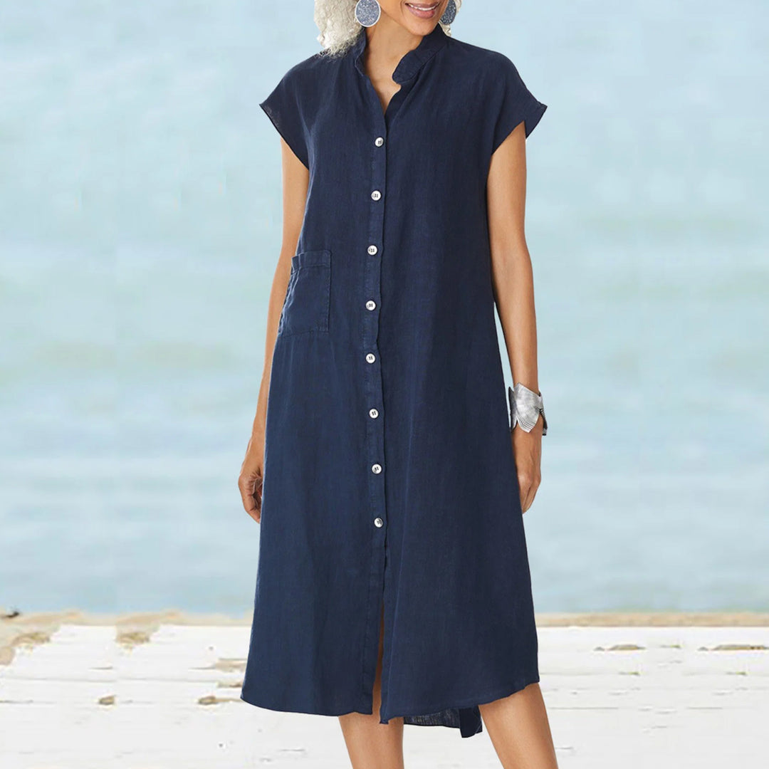 Shirt dress for women with functional pockets and airy cut Lune London