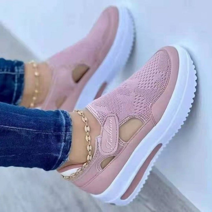 Ladies Lightweight Breathable Slip-On Sneakers Lune London