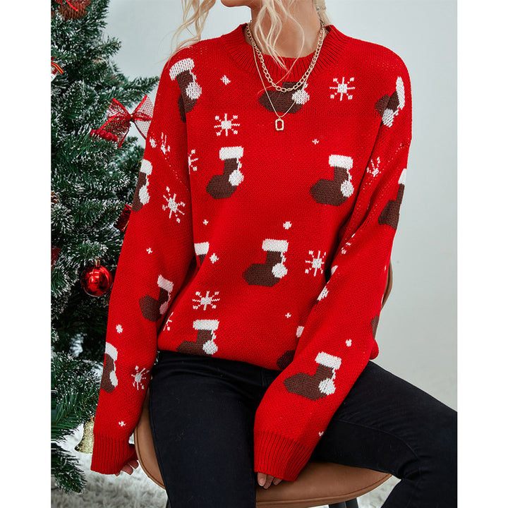 Women's Christmas sweater with festive pattern and relaxed fit Lune London