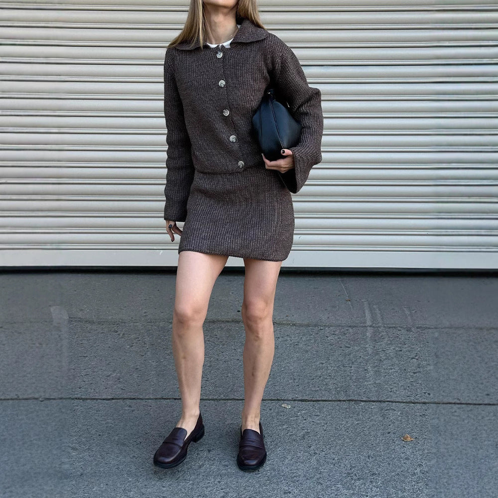 Women’s knit jacket with modern button details Lune London