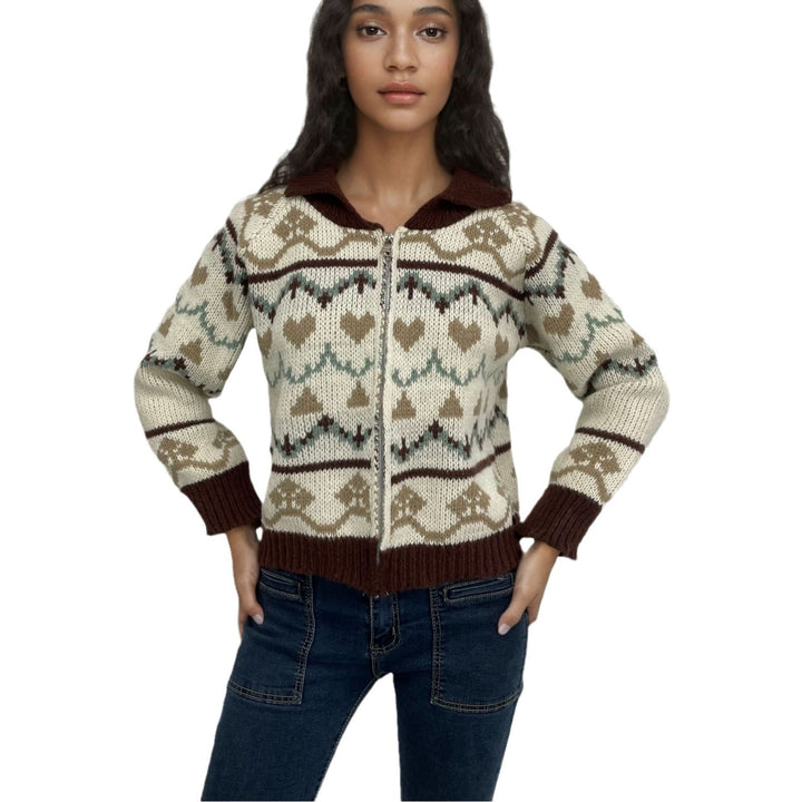 Knitted jacket for women with trendy pattern Lune London