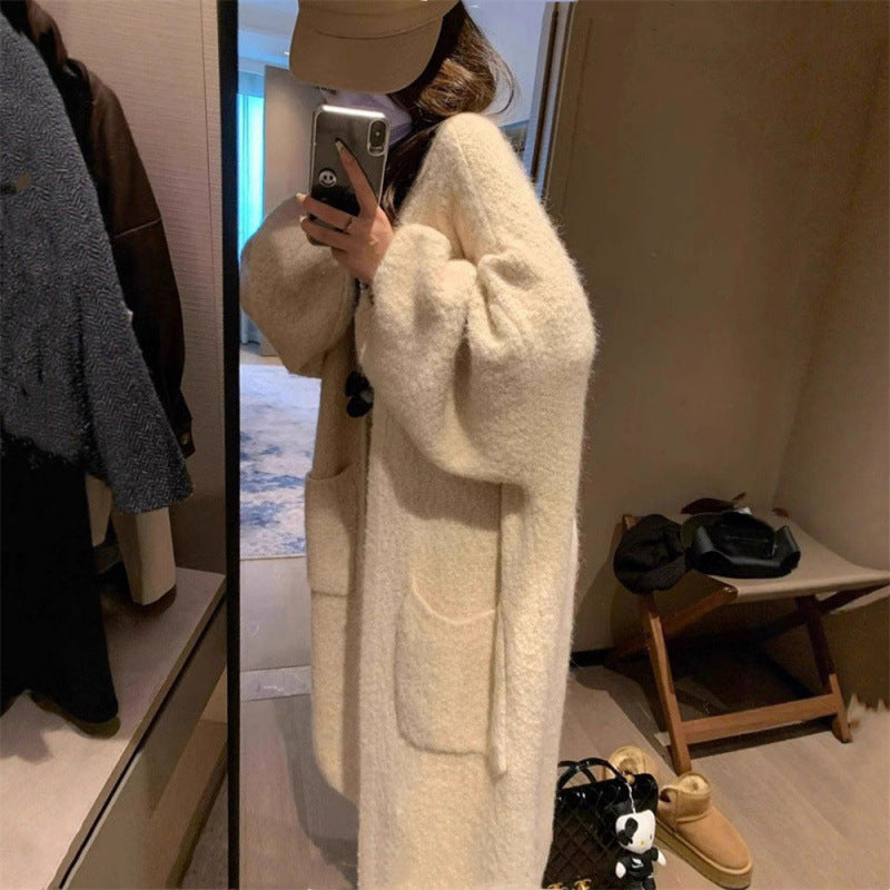 Cardigan Fluffy Femme avec Grandes Poches et Coupe Ample Chic & Stil