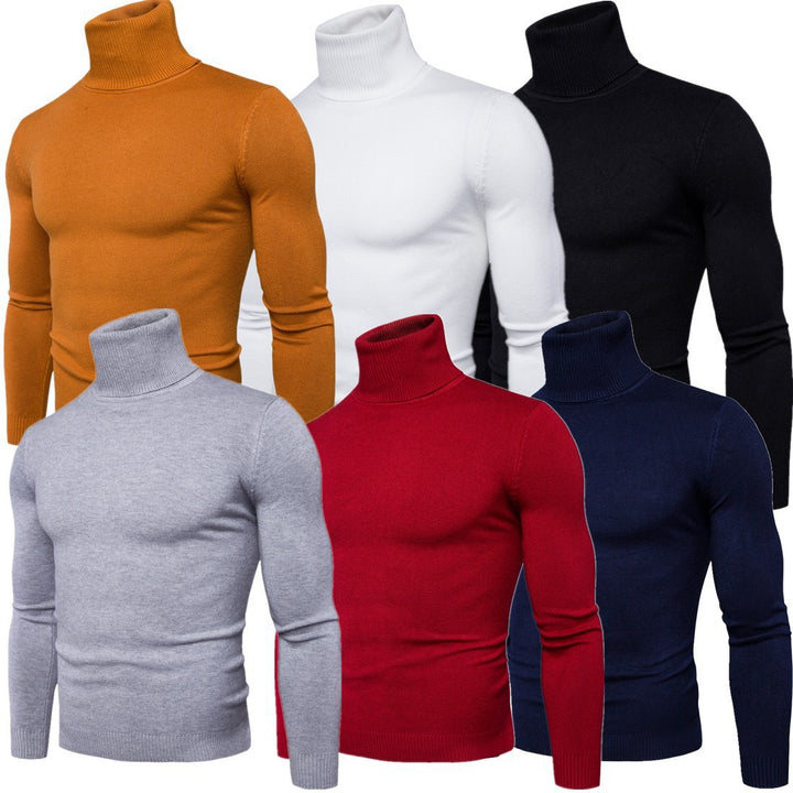 Men's roll neck sweater in fine merino wool Lune London