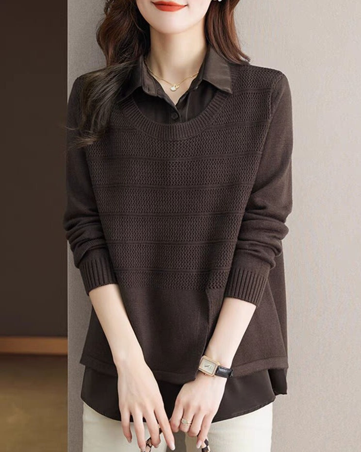 Layered fashion pullover for women with Lune London structure