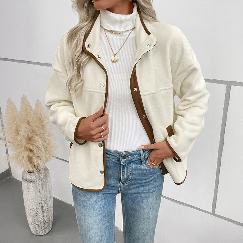 Women's fleece jacket with contrasting details Lune London