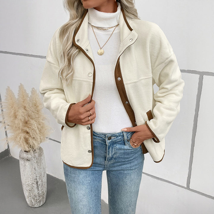 Women's fleece jacket with contrasting details Lune London