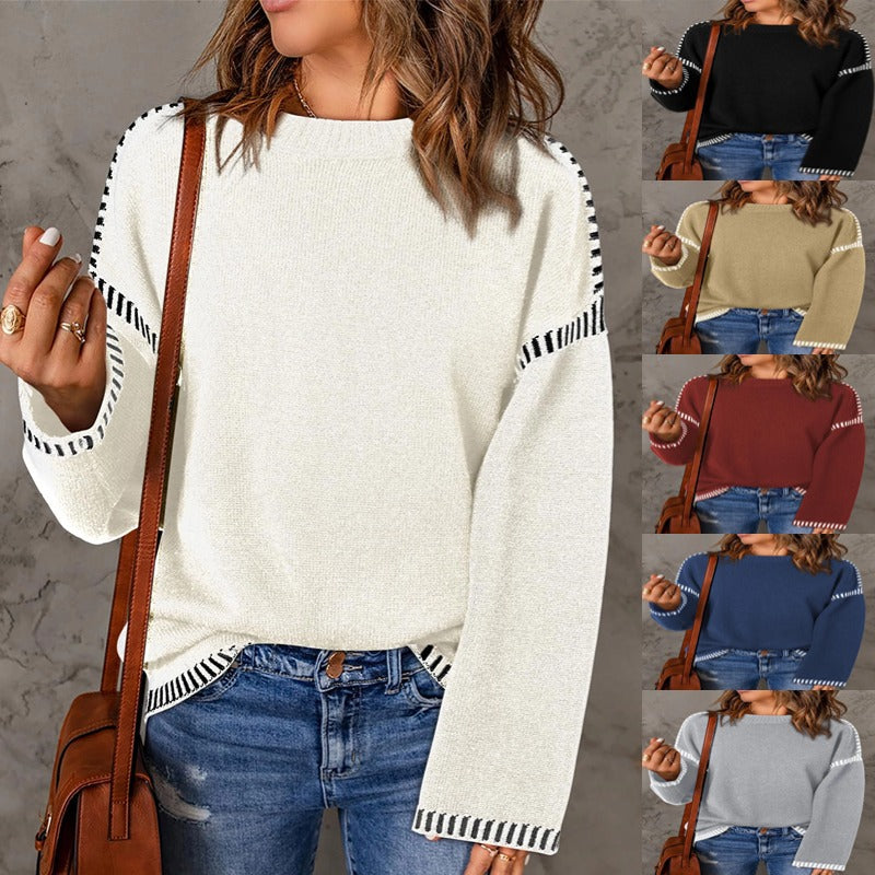 Casual sweater for ladies with striped accents Lune London