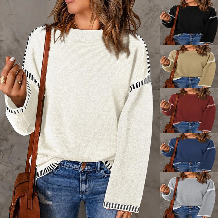 Casual sweater for ladies with striped accents Lune London