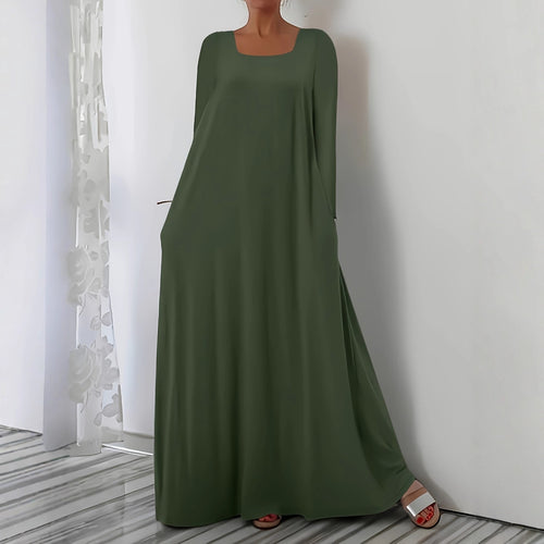 Lune London Loose Maxi Dress for Women with Practical Pockets