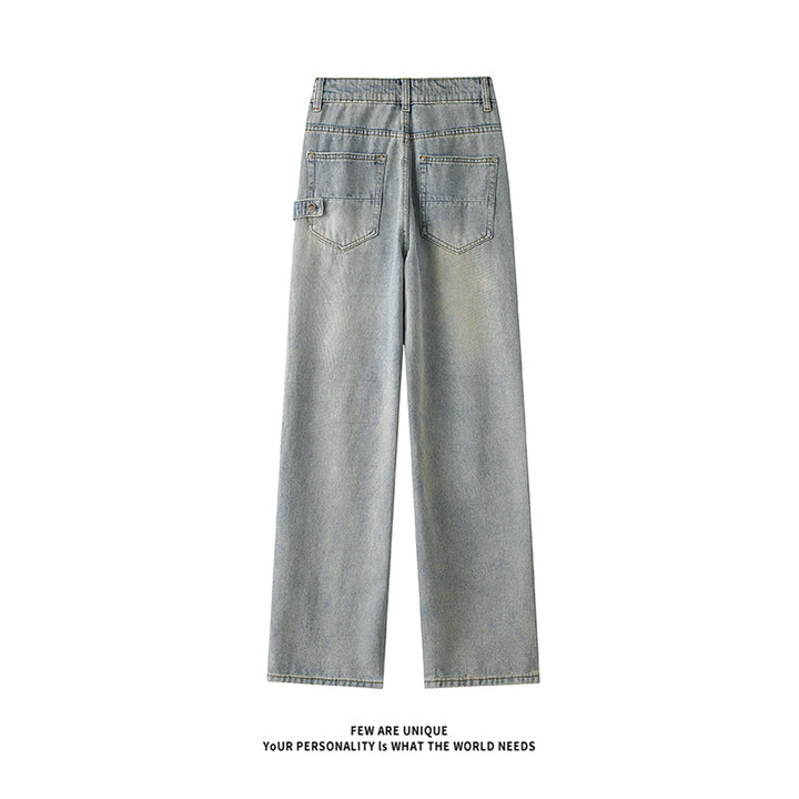 High-waisted loose fit men's jeans with practical pockets Lune London