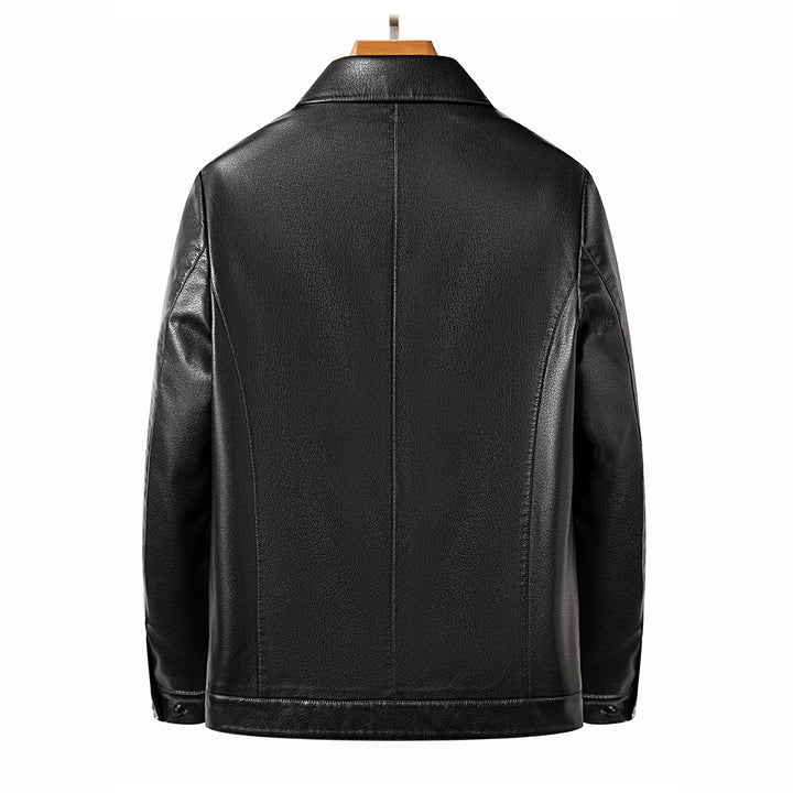 Faux leather jacket for men, modern and stylish, with practical zip pockets Lune London