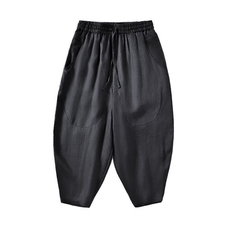 Linen pants for women with a relaxed fit and elastic waist Lune London