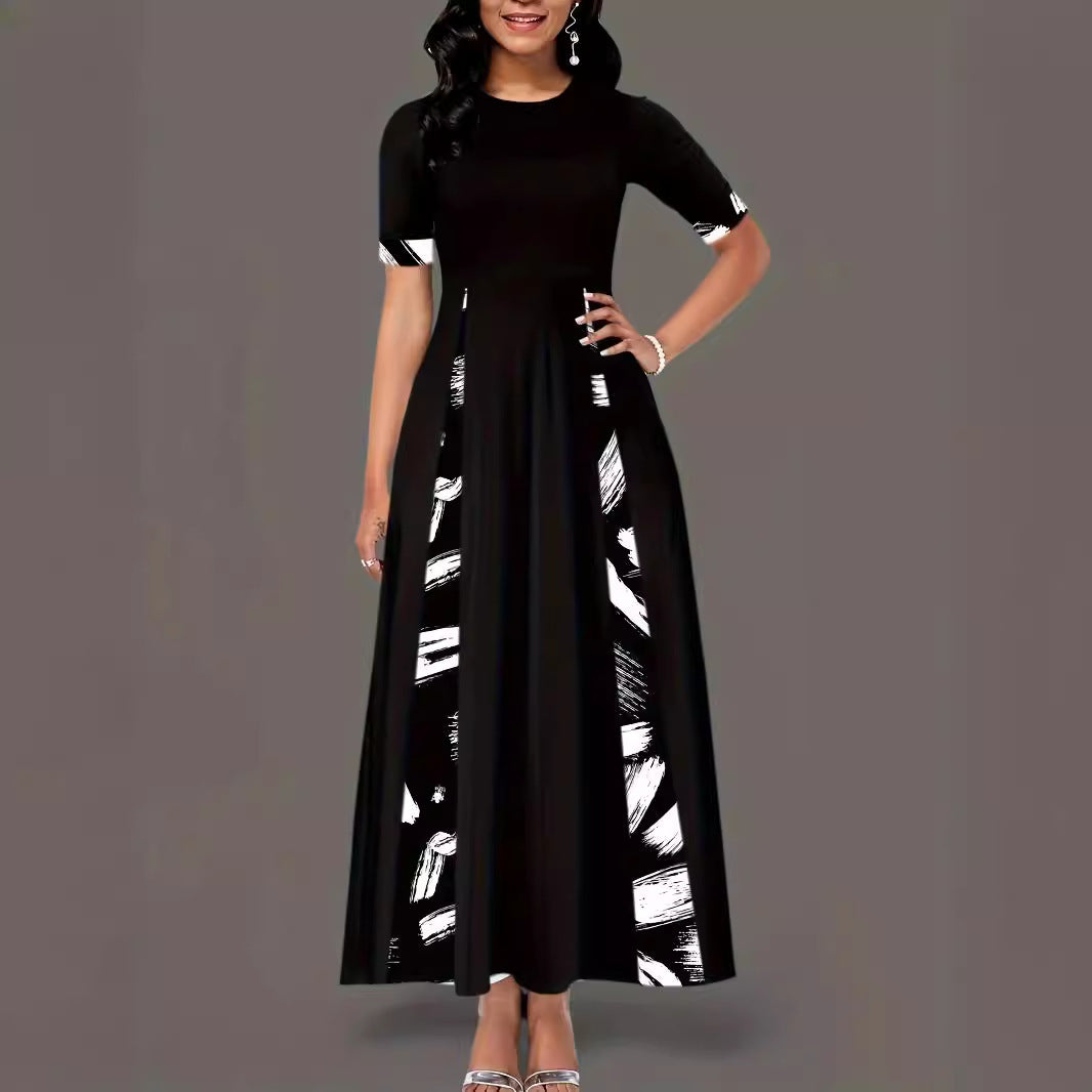 Maxi dress for women with artistic pattern and practical pockets Lune London