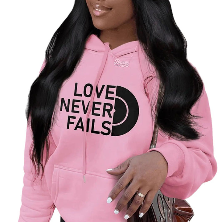 Lady Hoodie with motivational print and practical kangaroo pocket design Lune London