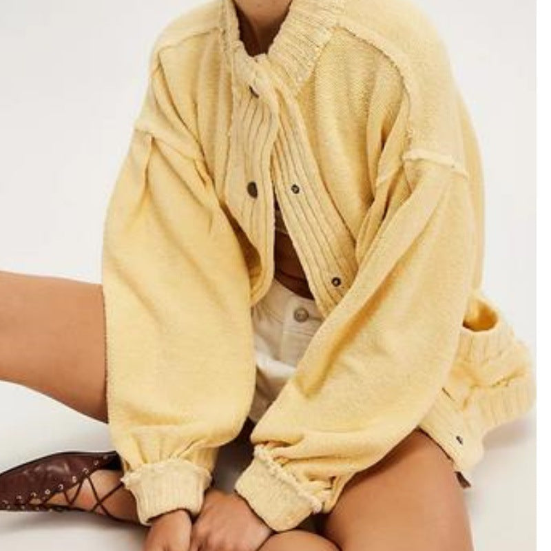 Casual knit sweater for women with voluminous sleeves Lune London