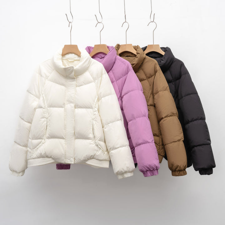 Ladies Thief Down Jacket with modern collar and practical pockets Lune London