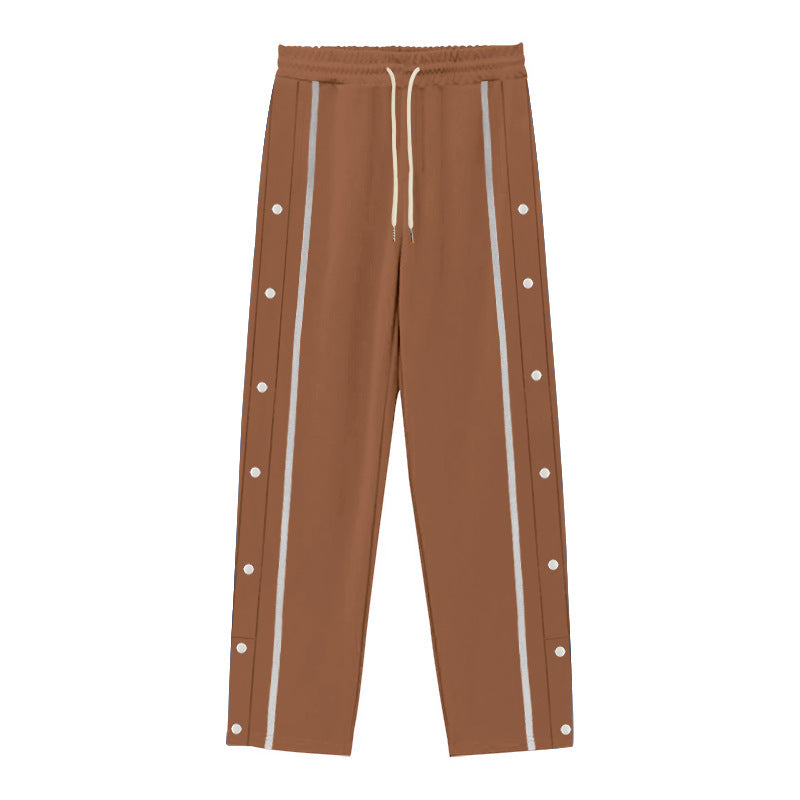 Sport leisure pants for men with snap buttons on the side and elastic waist Lune London