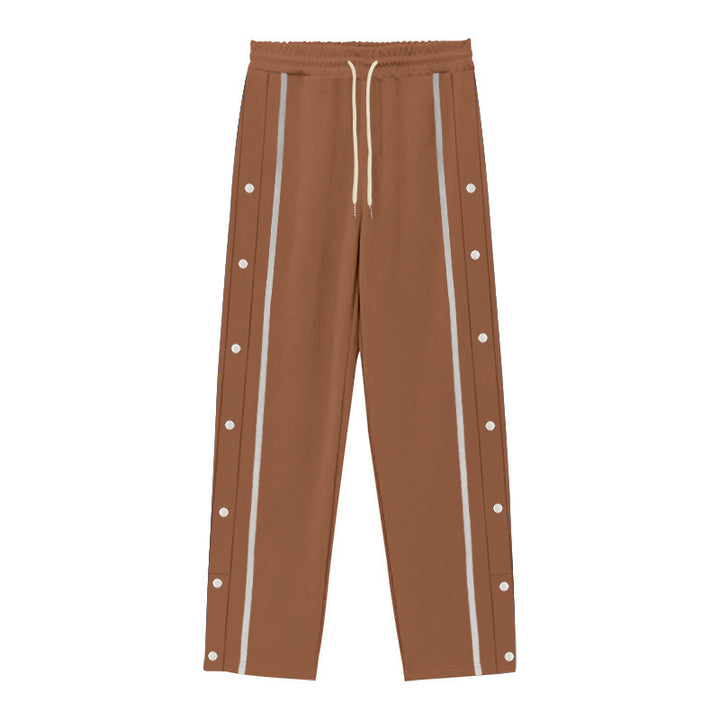 Sport leisure pants for men with snap buttons on the side and elastic waist Lune London