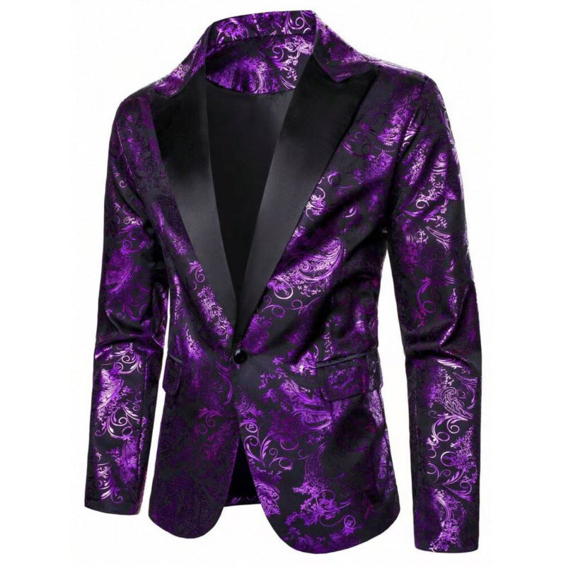 Veste de smoking imprimée élégante pour hommes Lune London