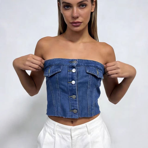 Women Jeans Bustier Top Lune London