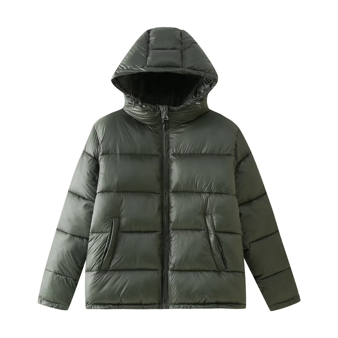 Women quilted hooded jacket with elegant quilting Lune London
