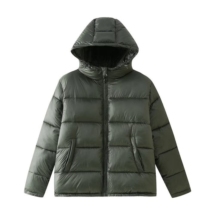 Women quilted hooded jacket with elegant quilting Lune London