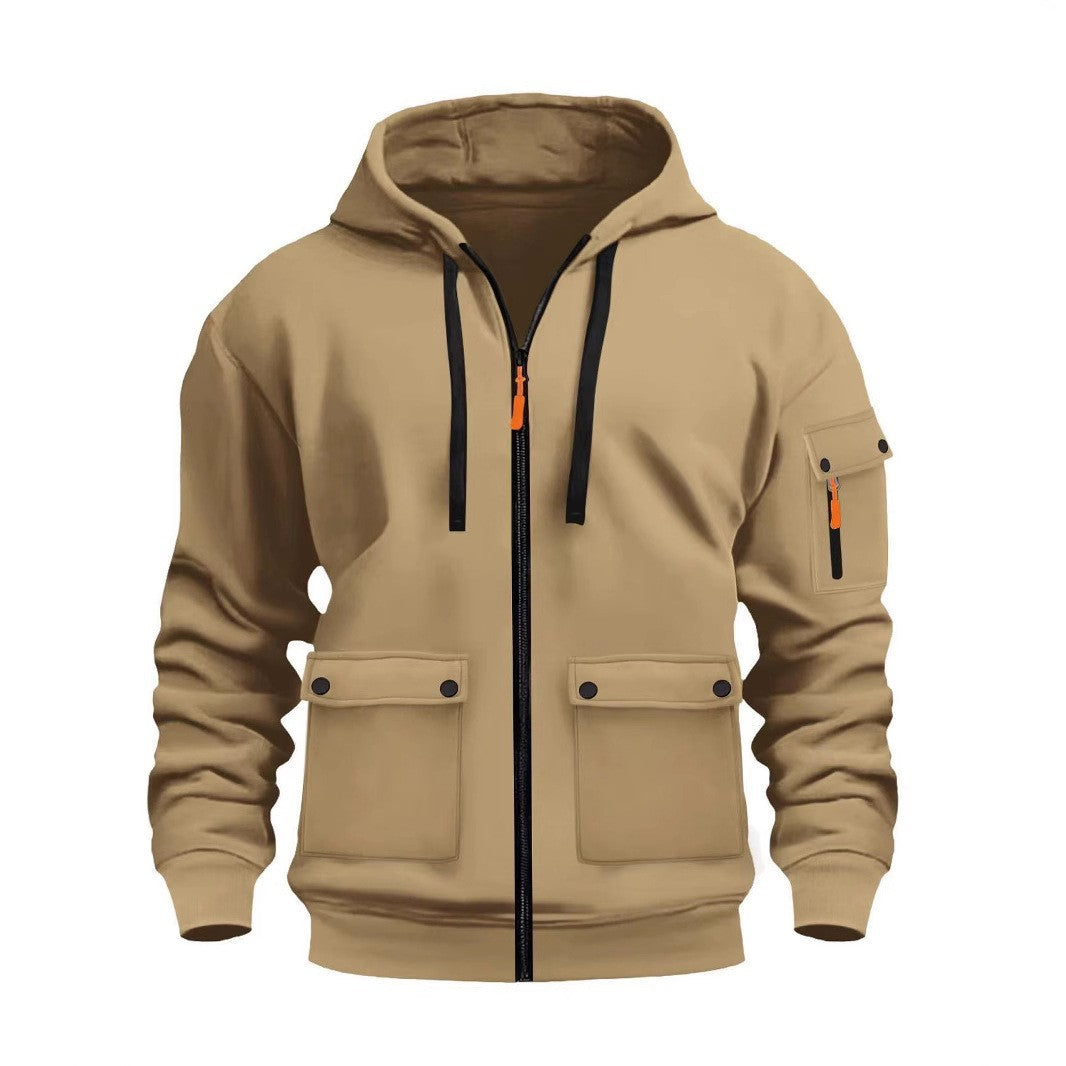 Functional hooded jacket for men with multiple pockets Lune London