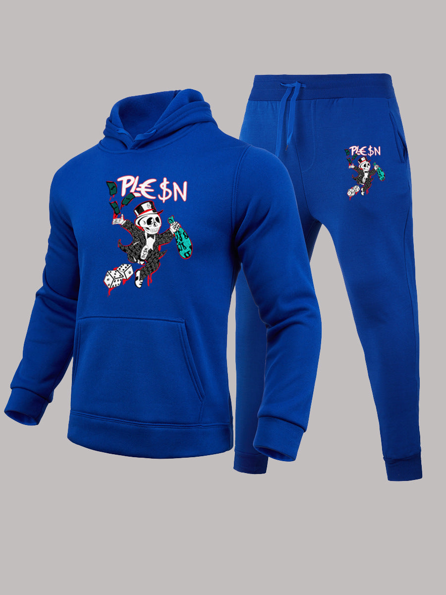 Men's jogger set with a striking graphic design and practical kangaroo pockets Lune London