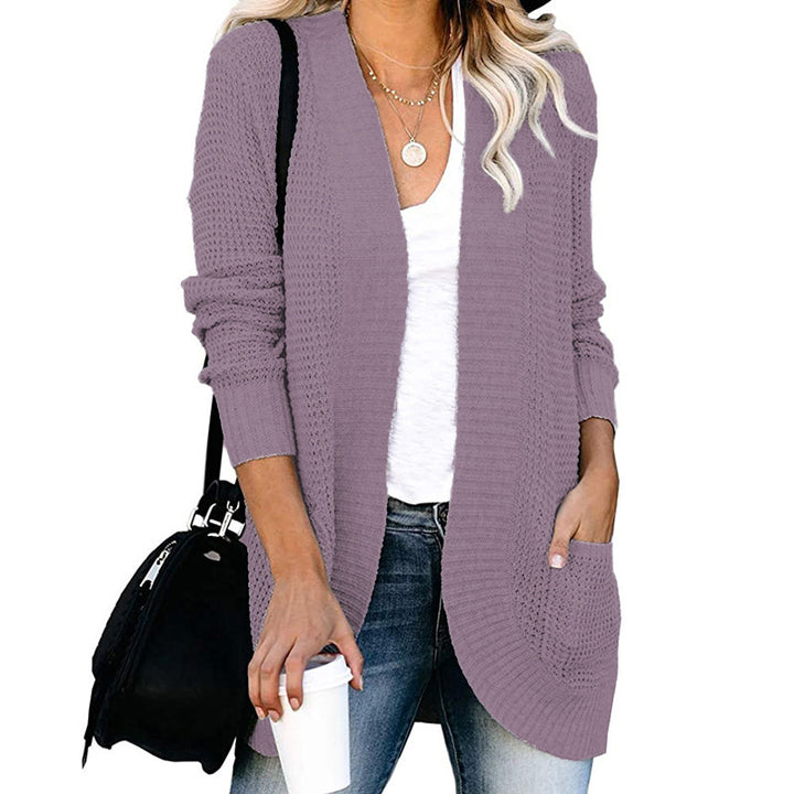 Knit jacket for women with a breathable mesh structure and practical pockets Lune London