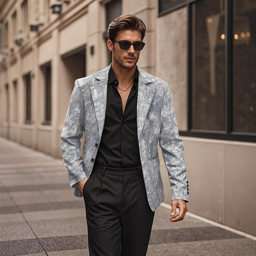 Casual structured men's blazer with a modern design and two pockets Lune London