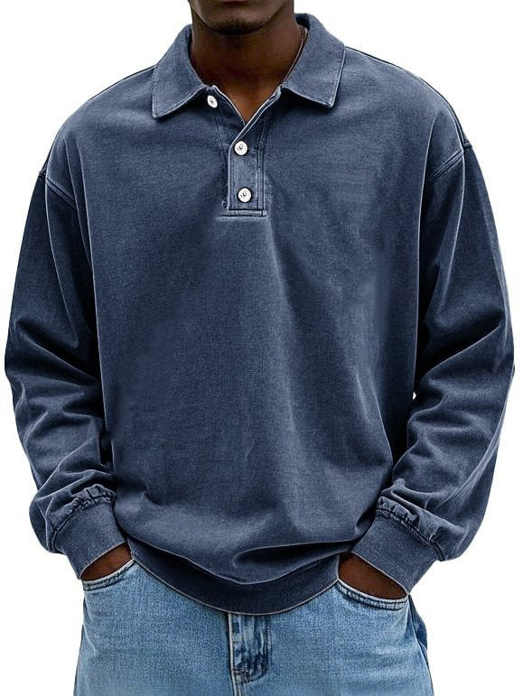 Men's polo t-shirt with button placket and relaxed fit Lune London