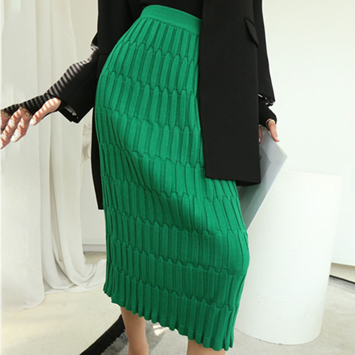Pantalon en tricot pour femmes avec un design texturé et une coupe large Chic & Stil
