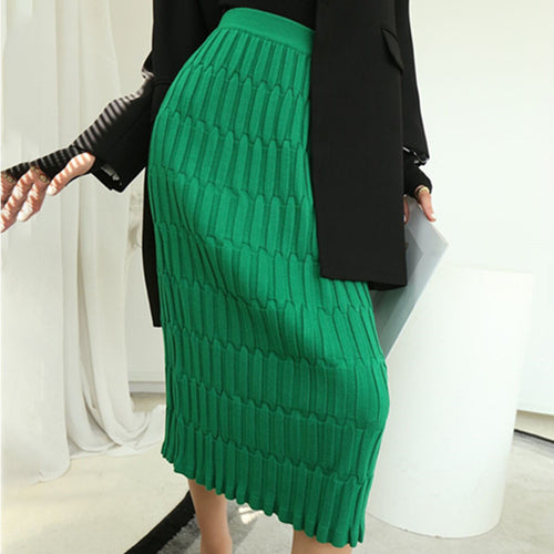 Pantalon en tricot pour femmes avec un design texturé et une coupe large Chic & Stil