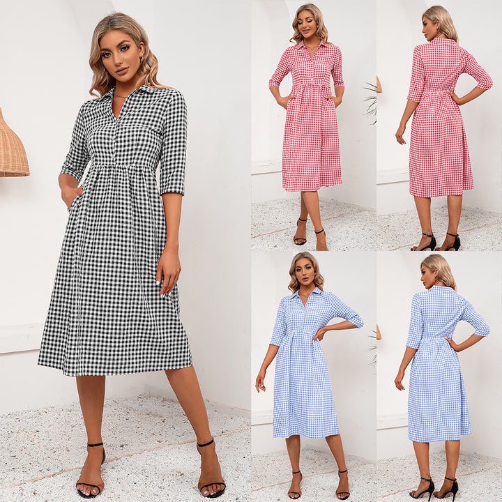 Checkered shirt dress for women Lune London