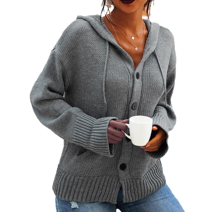 Women's Cozy Cardigan with Hood and Practical Pockets Lune London
