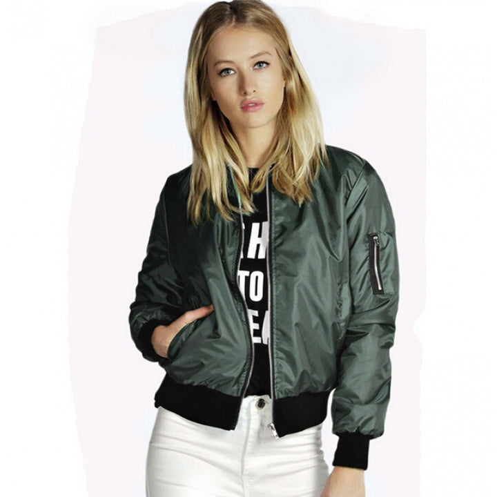 Bomber jacket for women with a relaxed fit and practical pockets Lune London