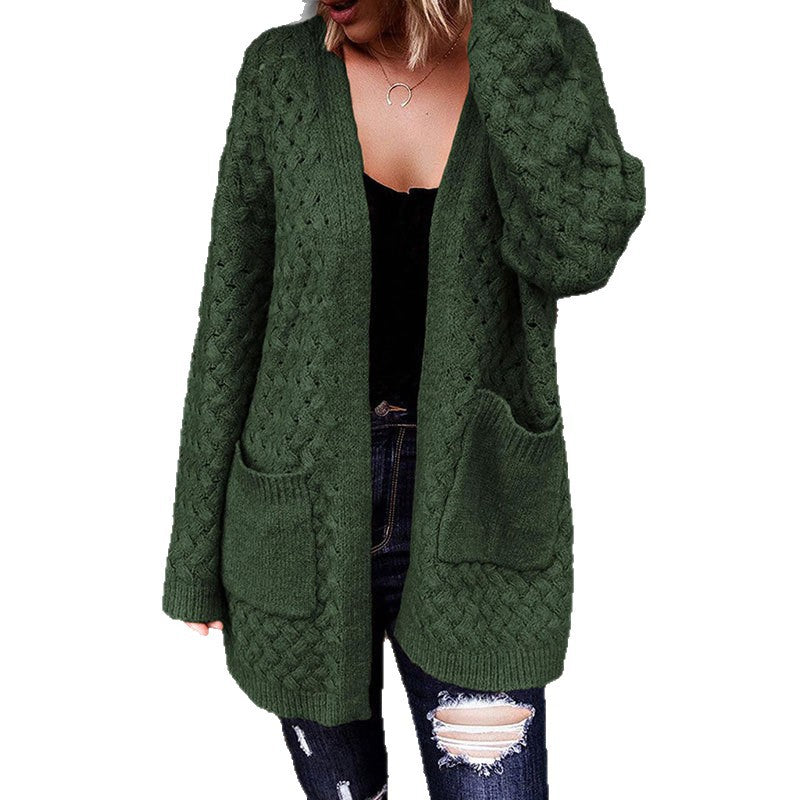 Cardigan pour femmes avec motif texturé et poches pratiques Chic & Stil