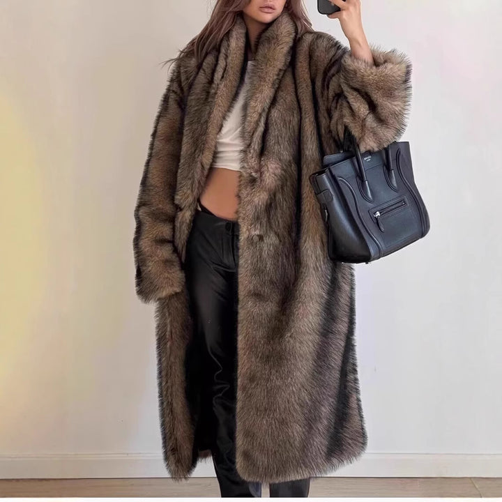 Oversized faux fur coat for women Lune London