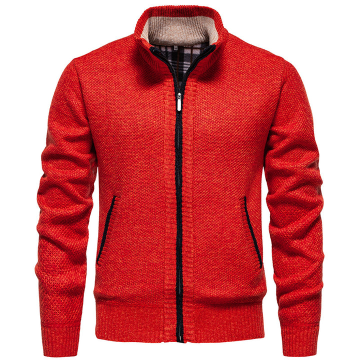 Men's knitted sports jacket with high collar Lune London