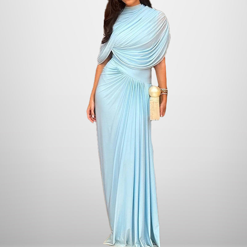 Robe Maxi Enveloppante Élégante pour Femmes avec Détails de Drapé Raffinés Chic & Stil