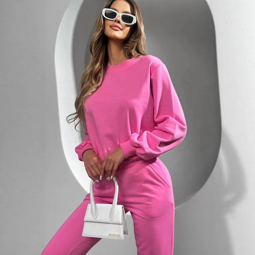 Ladies Comfortable Casual Sports Set with Relaxed Fit and Elastic Waist Lune London