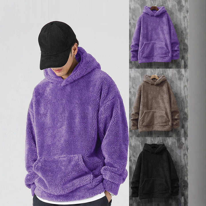 Ladies Cozy Fleece Pullover with Hood and Practical Pockets Lune London