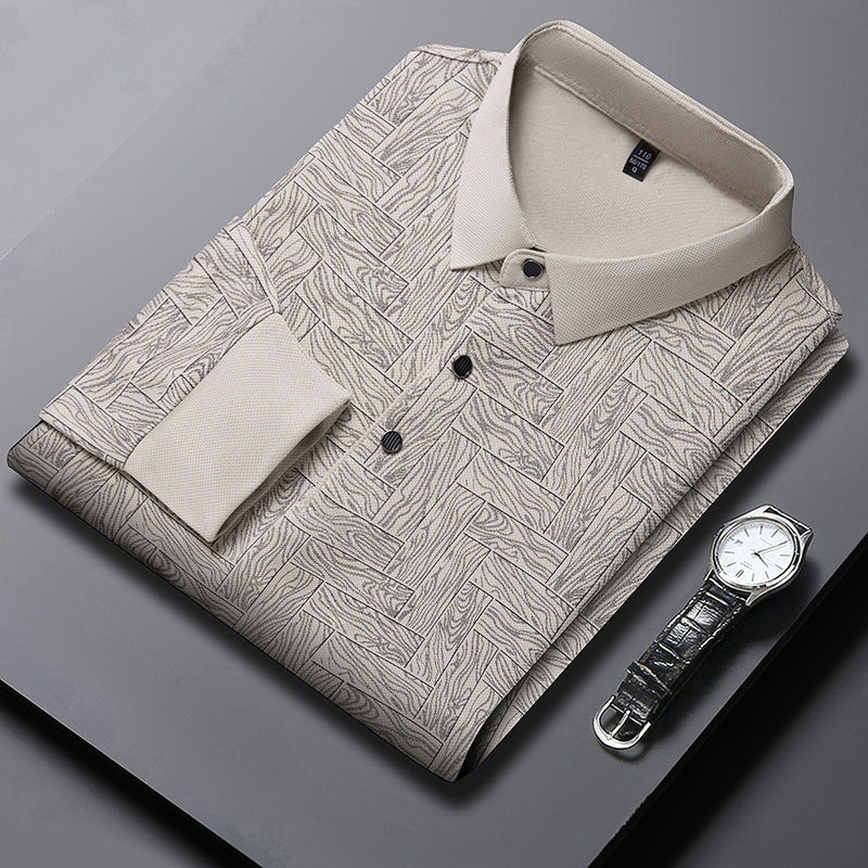 Men's stylish polo with textured design Lune London
