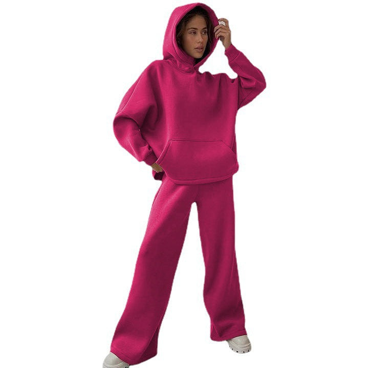 Ladies Oversized Comfortable Hoodie and Chic Puff Pants Set
